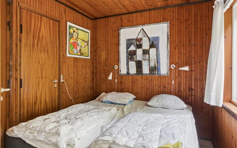 Rietrikki - 1.5Km from the Sea: Wood, Interior Design, Flooring, Floor, Bedroom, Bed, Ceiling, Bed Sheet, Furniture, Room