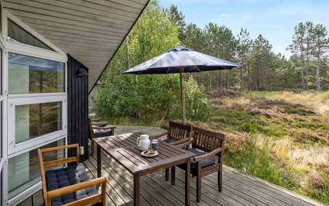Lisbeth - 400M from the Sea: Roof, House, Home, Cottage, Siding, Estate, Driveway, Garden Buildings, Yard, Shed