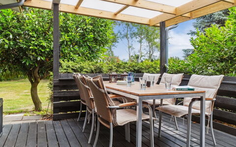 Margit - 10M from the Sea: Roof, House, Home, Cottage, Door, Siding, Estate, Lawn, Yard, Porch