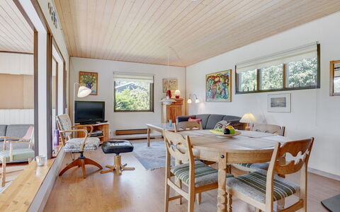 Maelle - 600M from the Sea: Interior Design, Furniture, Flooring, Floor, Wood, Ceiling, Couch, Living Room, Room, Wood Flooring