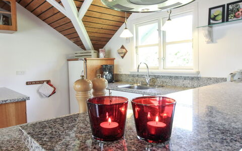 Gretta - 400M from the Sea: Interior Design, Countertop, Kitchen, Lighting, Flooring, Home, Furniture, Light Fixture, Houseplant, Flowerpot