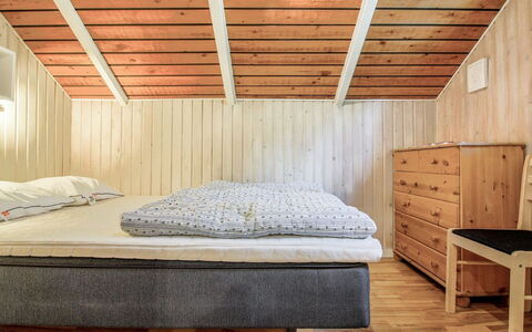 Gretta - 400M from the Sea: Bedroom, Floor, Bed, Flooring, Wood, Interior Design, Furniture, Bed Sheet, Ceiling, Bedding