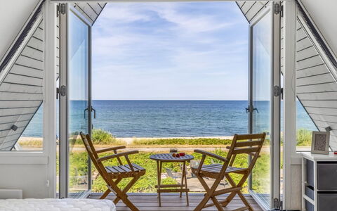 Vincent - 10M from the Sea: Wood, Hardwood, Deck, Shade, Chair, Wood Stain, Ocean, Plank, Outdoor Furniture, Eco Hotel