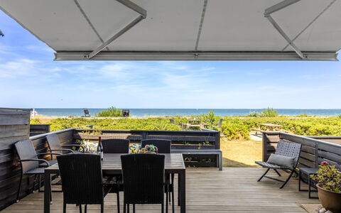 Vincent - 10M from the Sea: Furniture, Wood, Outdoor Furniture, Table, Chair, Outdoor Table, Shade, Deck, Hardwood, Wood Flooring