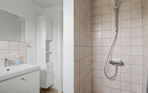 Annalia - 50M from the Sea: Bathroom, Plumbing Fixture, Flooring, Wall, Floor, Interior Design, Plumbing, Sink, Tap, Tile
