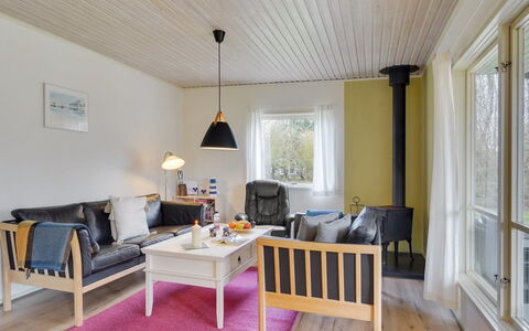 Felisa - 300M from the Sea: Furniture, Interior Design, Flooring, Floor, Wood, Ceiling, Wood Flooring, Room, Living Room, Couch