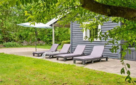 Felisa - 300M from the Sea: Outdoor Furniture, Shrub, Furniture, Garden, Shade, Groundcover, Lawn, Backyard, Outdoor Table, Yard