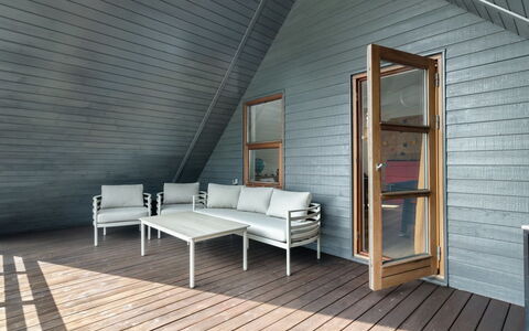 Jorith - 550M from the Sea: Roof, House, Home, Cottage, Siding, Estate, Driveway, Garden Buildings, Yard, Shed