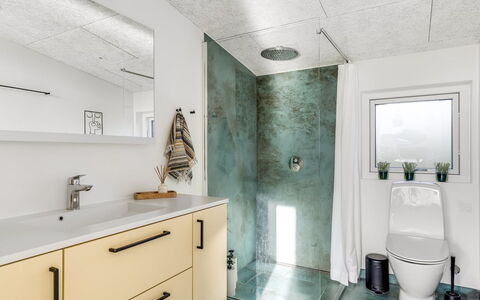Sebbi - 90M from the Sea: Wall, Plumbing Fixture, Flooring, Interior Design, Floor, Bathroom, Ceiling, Sink, Plumbing, Bathroom Cabinet