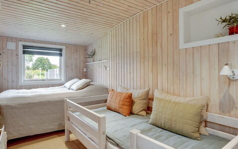 Kei - 75M from the Sea: Furniture, Interior Design, Flooring, Floor, Bedroom, Bed, Wood, Ceiling, Room, Lighting