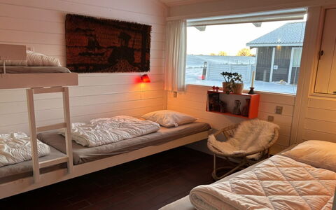 Ditte - 300M from the Sea: Wood, Interior Design, Furniture, Room, Ceiling, Wood Stain, Comfort, Bed, Hardwood, Bedroom