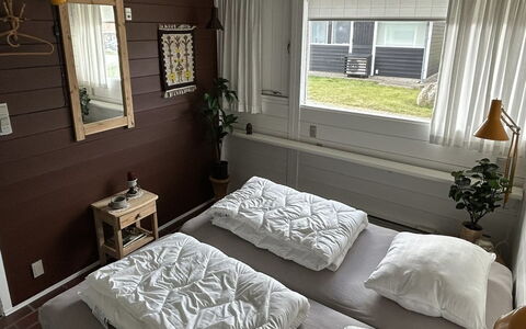 Ditte - 300M from the Sea: Wood, Furniture, Floor, Flooring, Interior Design, Bedroom, Bed, Bed Sheet, Bedding, Room