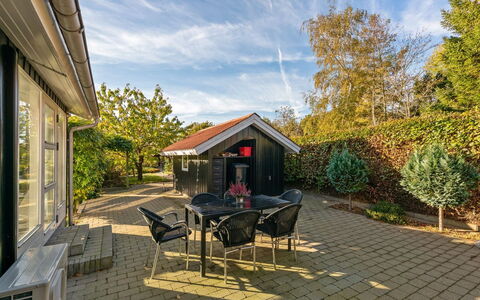 Nica - 100M from the Sea: Roof, House, Home, Cottage, Siding, Estate, Driveway, Garden Buildings, Yard, Shed