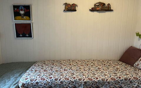 Guldborg - 400M to the Fjord: Wood, Bedroom, Linens, Interior Design, Floor, Bed Sheet, Bed, Textile, Bedding, Flooring