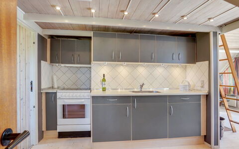 Ødke - 3.5Km from the Sea: Flooring, Wall, Interior Design, Wood, Ceiling, Floor, Kitchen, Light Fixture, Countertop, Lighting