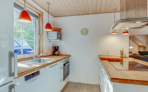 Friederk - 12Km from the Sea: Kitchen, Countertop, Flooring, Interior Design, Wood, Kitchen Appliance, Ceiling, Cabinetry, Furniture, Floor