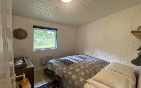 Ottilie - 350M to the Fjord: Wood, Bedroom, Flooring, Floor, Bed, Bed Sheet, Bedding, Ceiling, Interior Design, Bed Frame