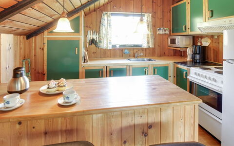 Ingwin - 250M to the Fjord: Wood, Kitchen, Interior Design, Ceiling, Countertop, Flooring, Furniture, Floor, Room, Wood Stain