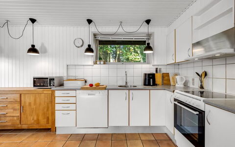 Naumka - 200M to the Fjord: Kitchen, Kitchen Appliance, Countertop, Major Appliance, Flooring, Wood, Interior Design, Sink, Kitchen Sink, Cabinetry