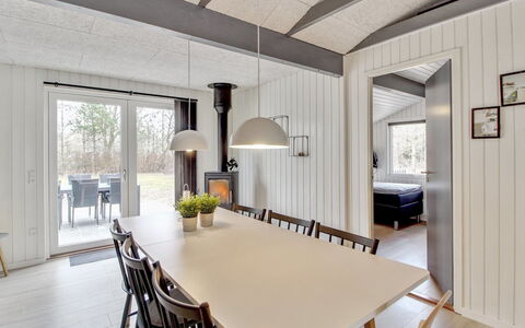 Hariette: Wood, Interior Design, Ceiling, Light Fixture, Furniture, Flooring, Kitchen & Dining Room Table, Floor, Home, Dining Room