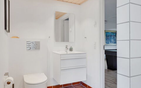 Gertrudis - 2Km to the Fjord: Flooring, Floor, Plumbing Fixture, Interior Design, Wood, Bathroom, Sink, Toilet, Ceiling, Toilet Seat