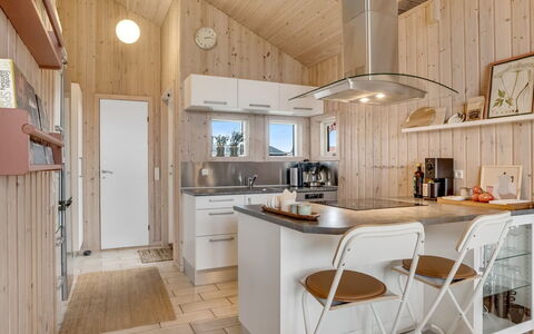 Tecumseh - 150M from the Sea: Kitchen, Interior Design, Countertop, Wood, Kitchen Appliance, Furniture, Ceiling, Flooring, Light Fixture, Room
