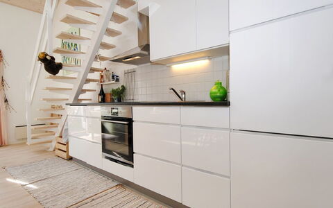 Benta - 150M to the Fjord: Flooring, Interior Design, Kitchen, Wood Flooring, Floor, Wood, Kitchen Appliance, Countertop, Cabinetry, Furniture
