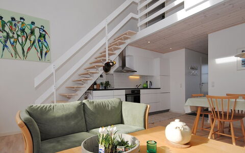 Benta - 150M to the Fjord: Interior Design, Flooring, Furniture, Wood, Floor, Ceiling, Room, Wood Flooring, Living Room, Couch