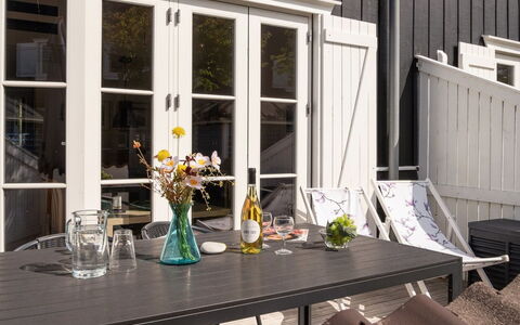 Cita - 100M to the Fjord: Blue, Shrub, Cottage, Groundcover, Garden, Estate, Shade, Landscaping, Farmhouse, Eco Hotel