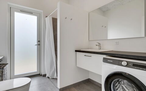 Aatami - 500M from the Sea: Flooring, Floor, Interior Design, Ceiling, Plumbing Fixture, Washing Machine, Room, Home, Bathroom, Apartment