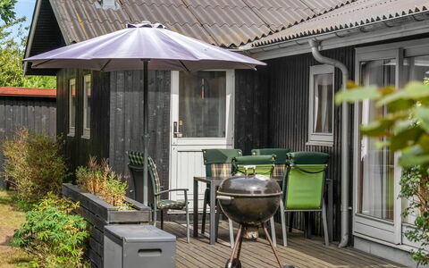 Brimi - 450M from the Sea: Roof, Outdoor Furniture, Shrub, House, Garden, Home, Cottage, Outdoor Table, Shade, Chair