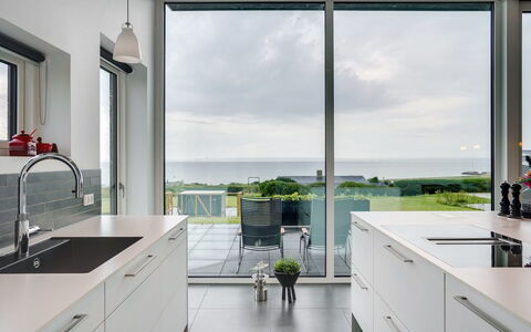 Alyna - 200M from the Sea: Kitchen, Flooring, Interior Design, Furniture, Countertop, Floor, Kitchen Appliance, Cabinetry, Ceiling, Kitchen & Dining Room Table