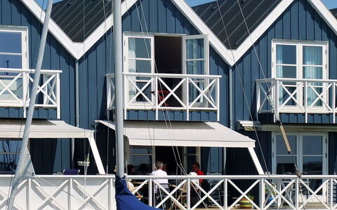 Knud - 2M from the Sea: Roof, House, Land Lot, Home, Cottage, Estate, Garden Buildings, Shade, Log Cabin, Landscaping