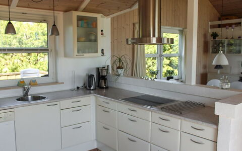 Calina - 300M from the Sea: Kitchen, Countertop, Flooring, Cabinetry, Interior Design, Furniture, Wood, Kitchen Sink, Floor, Plumbing Fixture