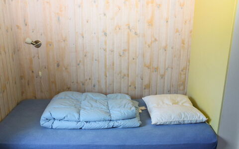 Calina - 300M from the Sea: Wall, Wood, Floor, Bedroom, Bed, Flooring, Bed Sheet, Bedding, Linens, Interior Design