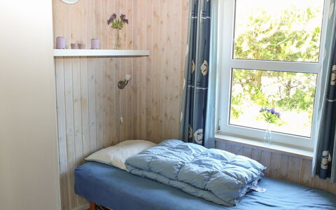 Calina - 300M from the Sea: Bed, Wall, Bedroom, Wood, Floor, Flooring, Interior Design, Bed Sheet, Furniture, Bedding