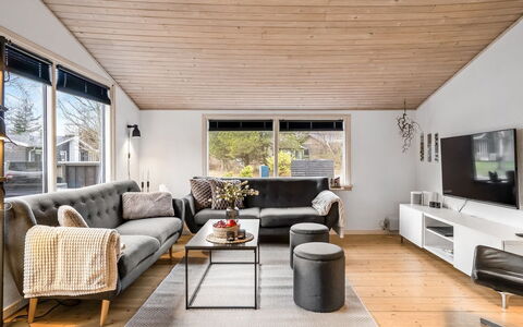 Leonor - 300M from the Sea: Couch, Wood, Interior Design, Living Room, Furniture, Flooring, Ceiling, Home, Floor