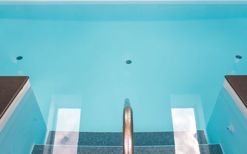 Lilie - 270M from the Sea: Swimming Pool, Outdoor Furniture, Furniture, Resort, Flagstone, Eco Hotel, Shade, Chair, Leisure, Estate