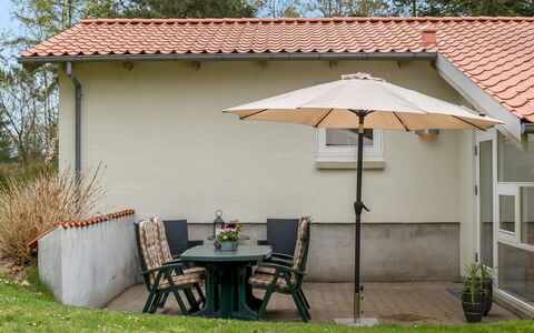 Merte - 300M from the Sea: Furniture, Outdoor Furniture, Umbrella, Chair, Outdoor Table, Shade, Garden, Backyard, Patio, Wood Stain