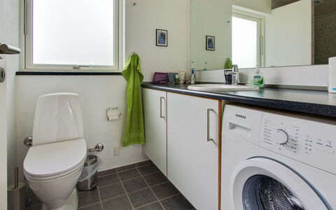 Fleur - 50M from the Sea: Flooring, Floor, Interior Design, Plumbing Fixture, Ceiling, Washing Machine, Sink, Tap, Bathroom, Plumbing
