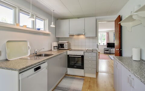Ingalise - 500M from the Sea: Kitchen, Flooring, Major Appliance, Kitchen Appliance, Countertop, Wood, Interior Design, Floor, Ceiling, Cabinetry