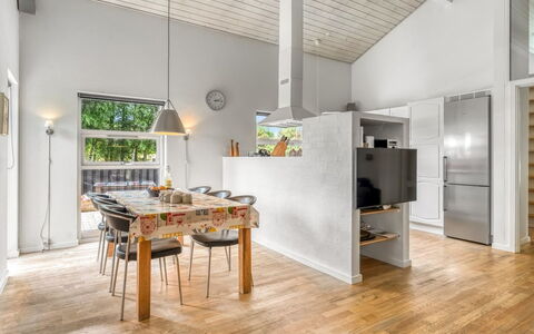 Karstina - 1Km from the Sea: Flooring, Interior Design, Floor, Wood, Ceiling, Furniture, Kitchen, Wood Flooring, Light Fixture, Lighting