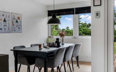 Rosmarie - 600M from the Sea: Furniture, Interior Design, Flooring, Table, Chair, Wood, Kitchen & Dining Room Table, Dining Room, Light Fixture, Floor