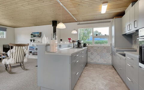 Mina - 1.4Km from the Sea: Kitchen, Countertop, Ceiling, Interior Design, Flooring, Cabinetry, Kitchen Appliance, Home, Furniture, Floor