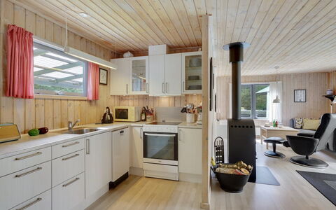 Ane - 1.7Km from the Sea: Kitchen, Wood, Interior Design, Countertop, Flooring, Ceiling, Furniture, Floor, Room, Kitchen Appliance
