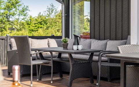 Dorithea - 3.5Km from the Sea: Wood, Furniture, Outdoor Furniture, Outdoor Table, Deck, Shade, Patio, Porch, Hardwood, Flowerpot