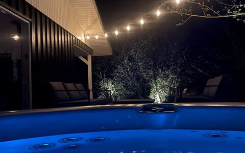 Adam - from the Sea: Lighting, Night, Light Fixture, Backyard, Security Lighting, Swimming Pool, Landscape Lighting, Patio, Hotel, Courtyard
