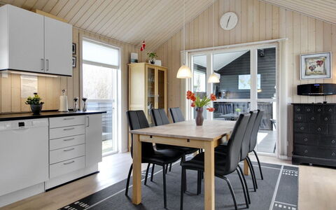 Henriete - 3.5Km from the Sea: Wood, Furniture, Interior Design, Flooring, Kitchen & Dining Room Table, Ceiling, Chair, Wood Flooring, Dining Room, Kitchen