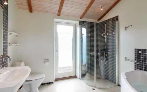 Preben - 500M from the Sea: Plumbing Fixture, Flooring, Floor, Ceiling, Interior Design, Bathroom, Lighting, Door, Plumbing, Home