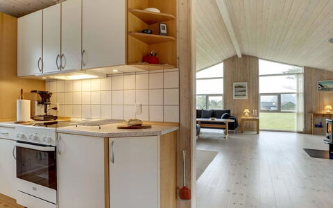 Sampsa - 600M from the Sea: Interior Design, Flooring, Furniture, Wood, Ceiling, Floor, Kitchen, Room, Light Fixture, Apartment